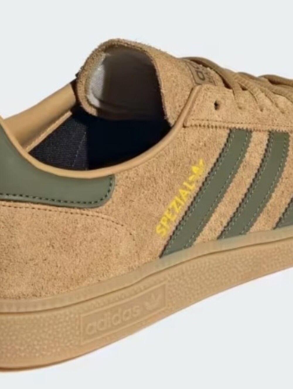 FLASH SALE-NWT-Adidas Handball Spezial Suede Sneaker in Wheat & Olive- No Box - Picture 4 of 6